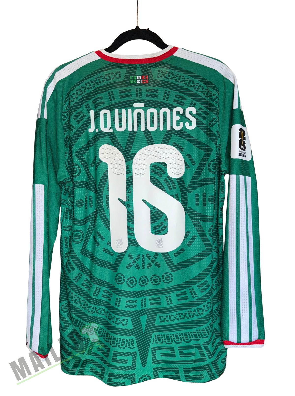 México 2026 Local Versión Jugador Manga Larga J. Quiñones 16 - M