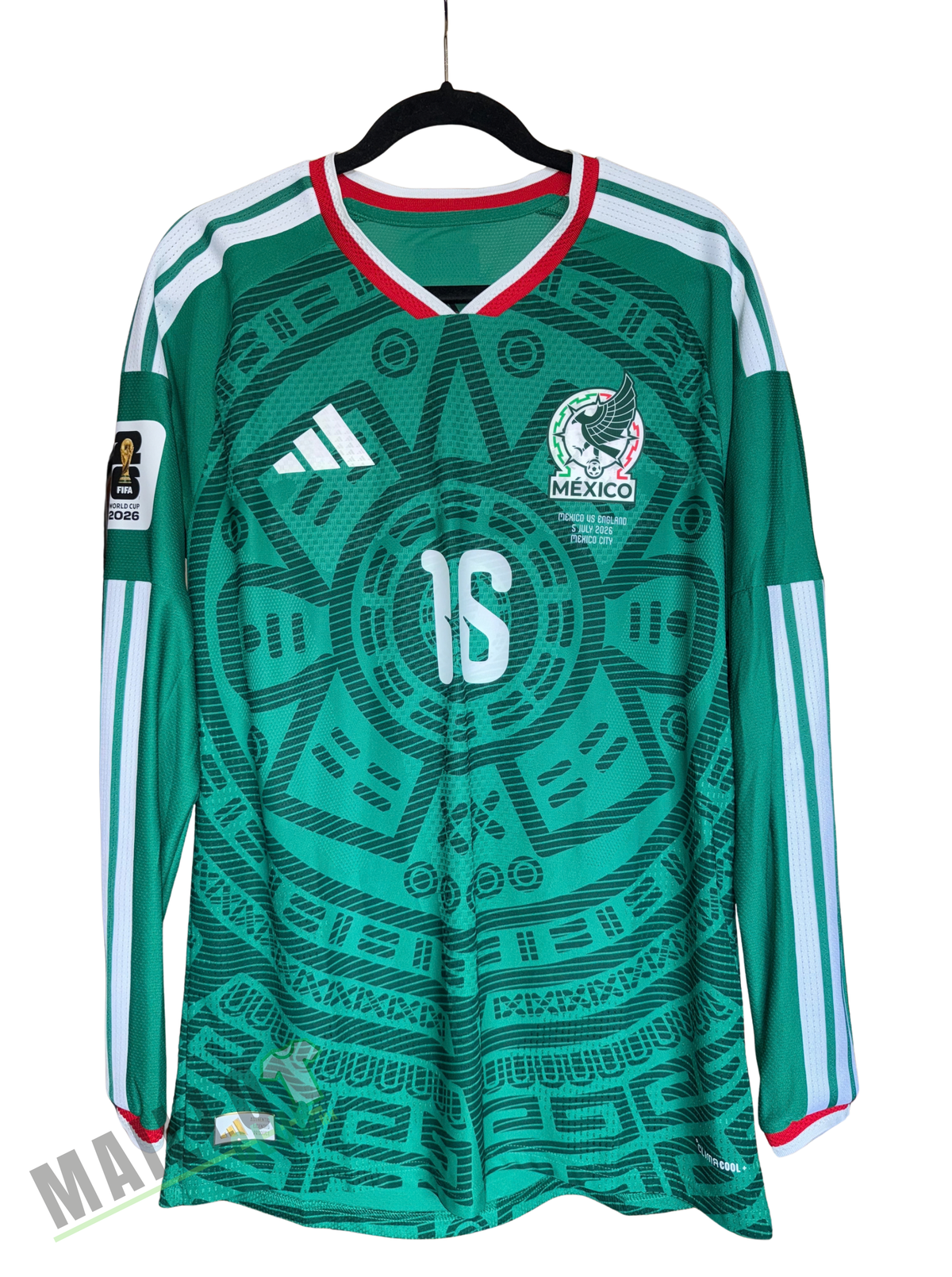 México 2026 Local Versión Jugador Manga Larga J. Quiñones 16 - M