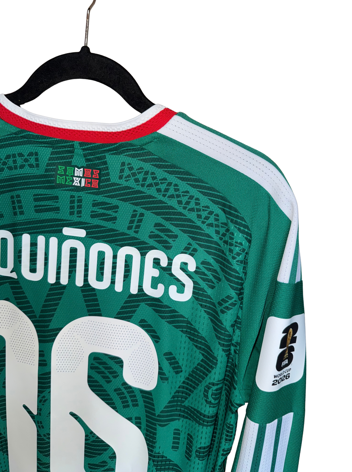 México 2026 Local Versión Jugador Manga Larga J. Quiñones 16 - M