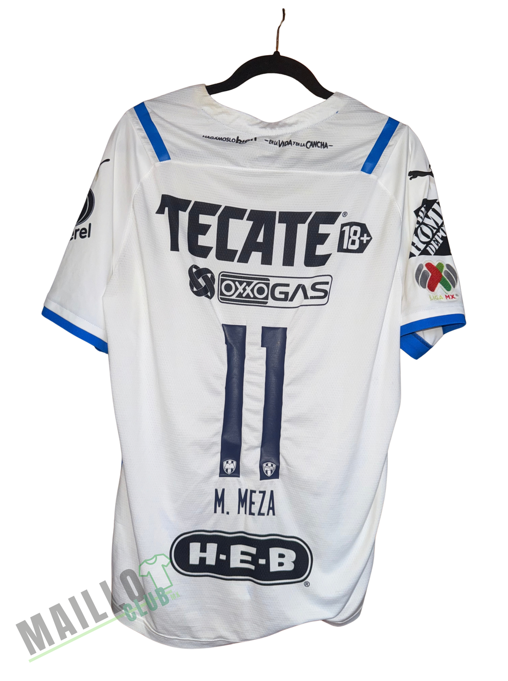 Rayados de Monterrey 2021-2022 Visita Versión Jugador M. Meza 11 - L